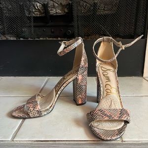 Snake print heels